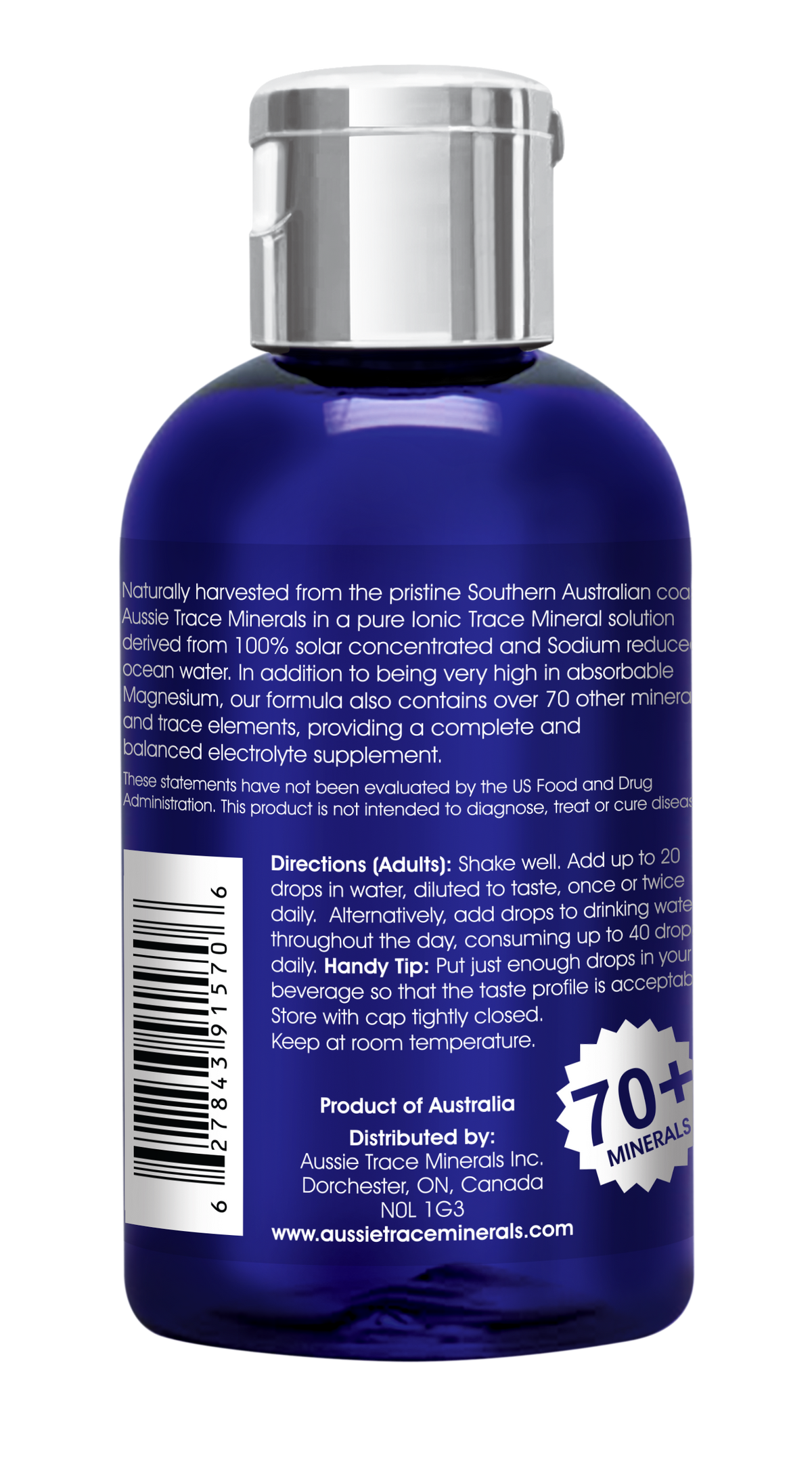 Canada - Aussie Trace Minerals – Organic Peppermint Liquid Electrolytes