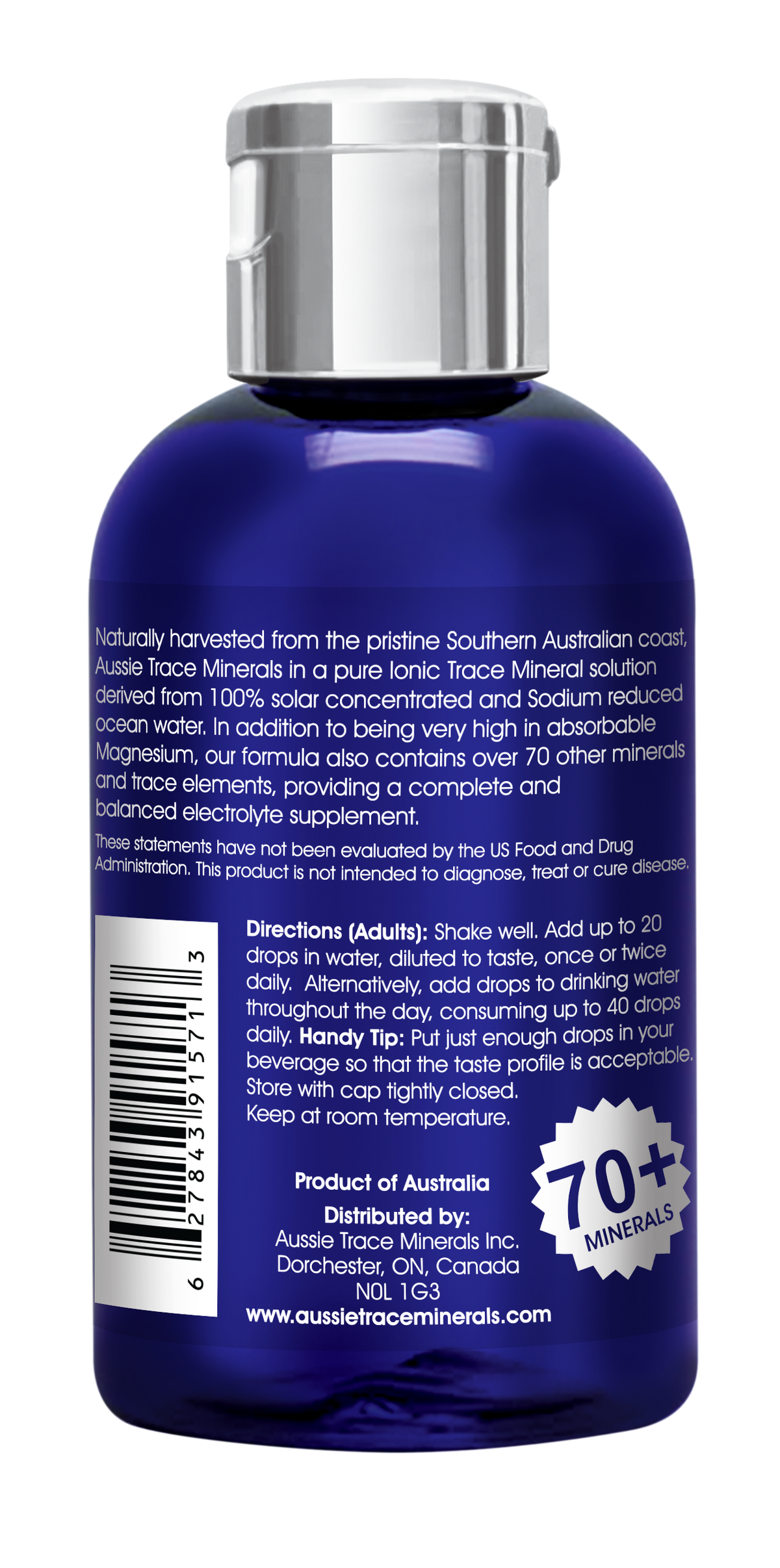 Canada - Aussie Trace Minerals – Organic Lemon Lime Liquid Electrolytes