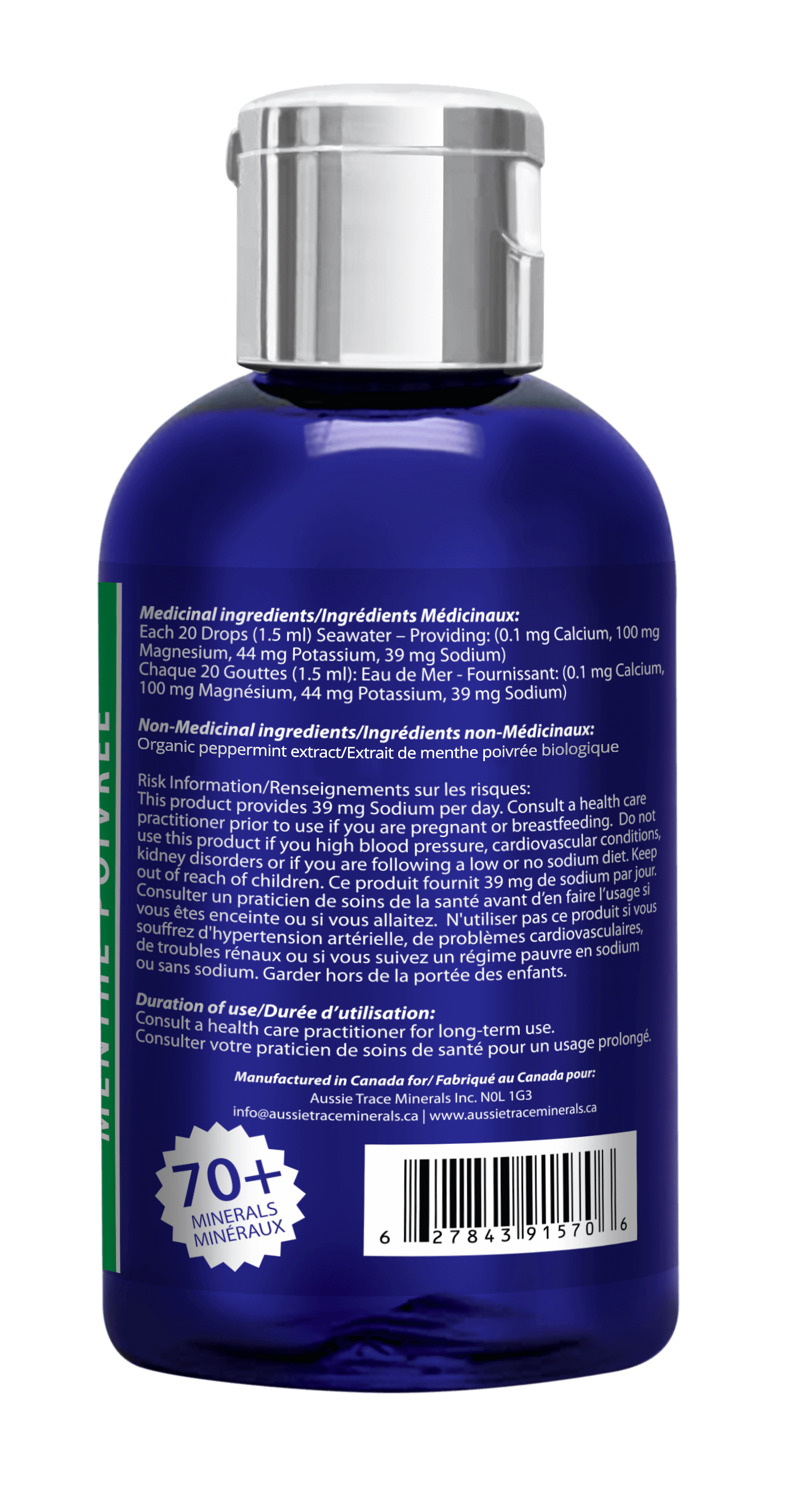 Aussie Trace Minerals Flavoured with Organic Extracts- 60ml