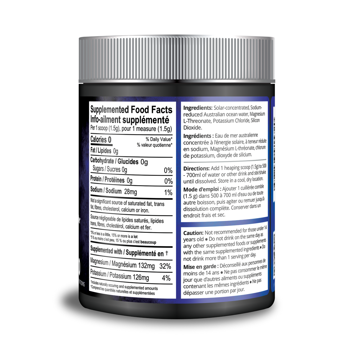 Canada - Complete Ocean Electrolyte Powder with Magnesium L-Threonate - 60 servings